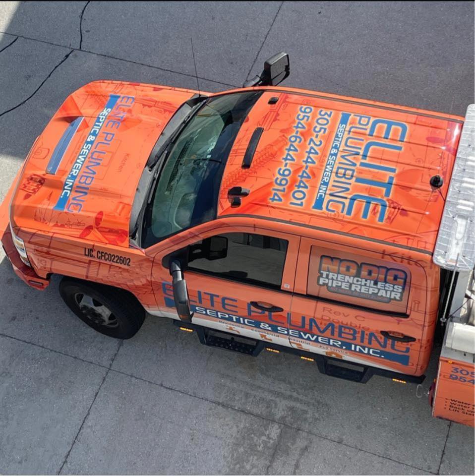 Elite Plumbing service truck